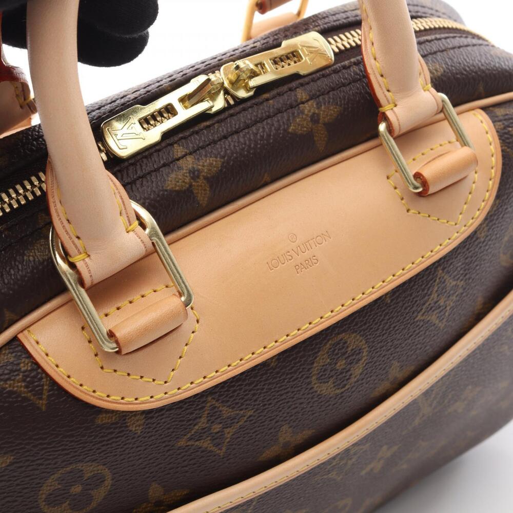 Louis Vuitton Monogram Brown Handbag Leather Canvas Trouville - Picture 6 of 8